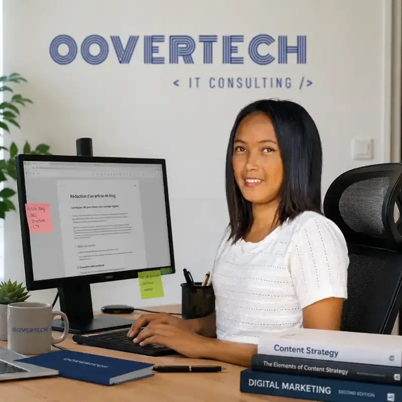 Tina Alice, Community Manager créant des contenus et gérant les réseaux sociaux d'entreprises.
