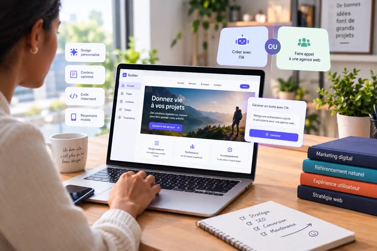 Créer un site web avec l’IA ou faire appel à une agence web